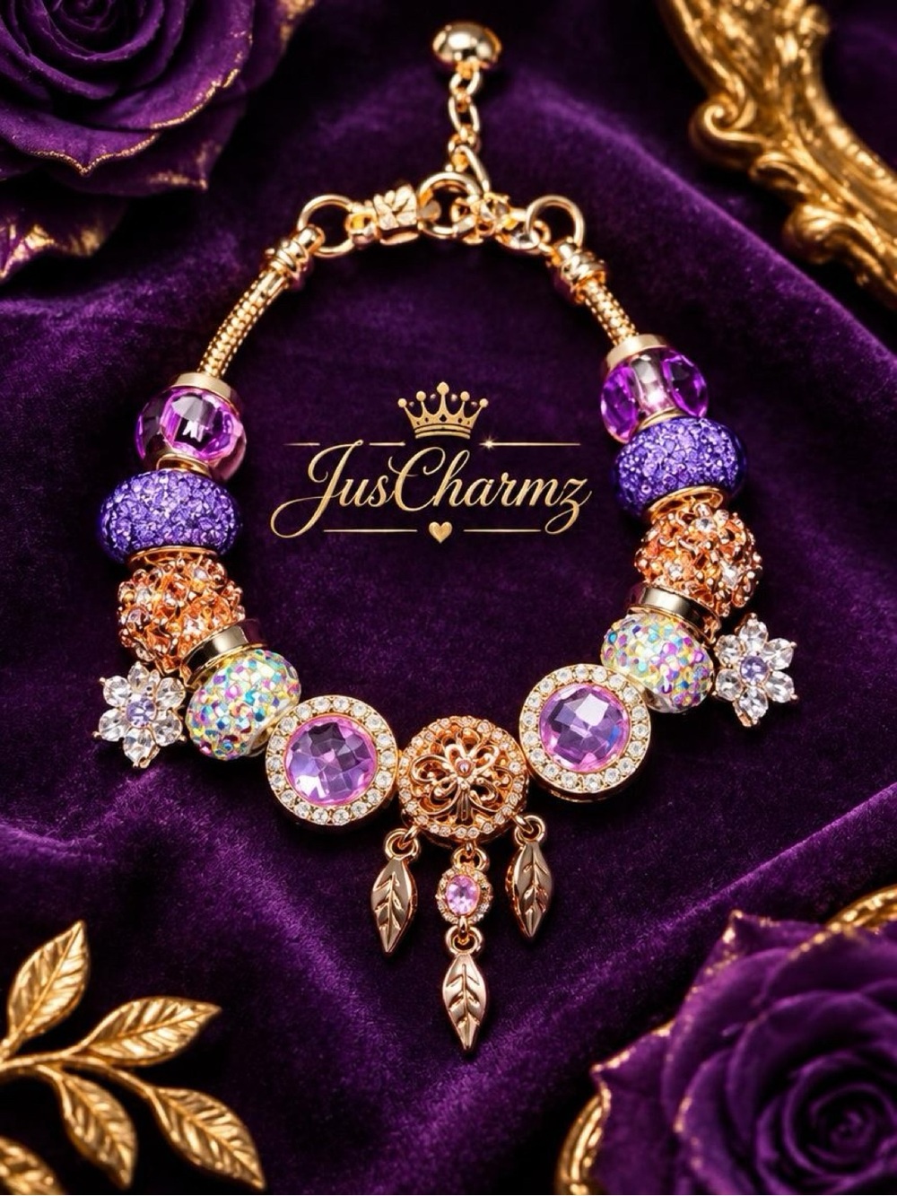 Rose Dreamcatcher Glam Charm Bracelet